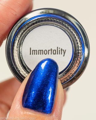 Image provided for Bee's Knees by a paid swatcher featuring the nail polish " Immortality "