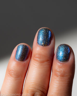 Image provided for Bee's Knees by a paid swatcher featuring the nail polish " Every Accusation is Always a Confession "