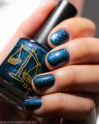 Image provided for Bee's Knees by a paid swatcher featuring the nail polish " Faragathe "