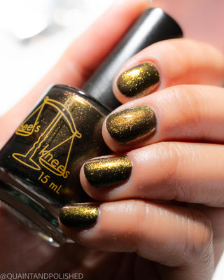 Image provided for Bee's Knees by a paid swatcher featuring the nail polish " Thank You for Choosing Me "
