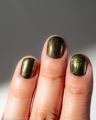 Image provided for Bee's Knees by a paid swatcher featuring the nail polish " Thank You for Choosing Me "