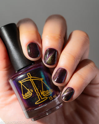 Image provided for Bee's Knees by a paid swatcher featuring the nail polish " Godstouched "