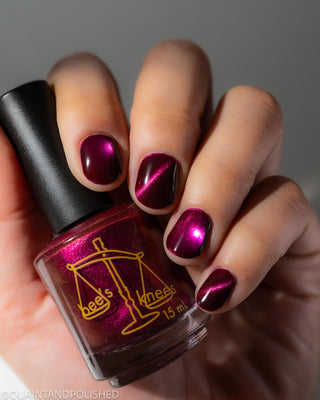 Image provided for Bee's Knees by a paid swatcher featuring the nail polish " What is Devotion Without Love? "