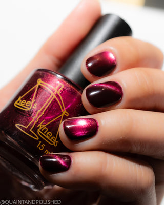 Image provided for Bee's Knees by a paid swatcher featuring the nail polish " What is Devotion Without Love? "
