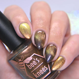 Image provided for Bee's Knees by a paid swatcher featuring the nail polish " We can Both be Human "