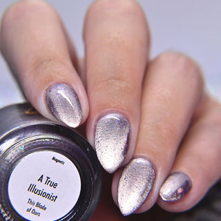 Image provided for Bee's Knees by a paid swatcher featuring the nail polish " A True Illusionist "