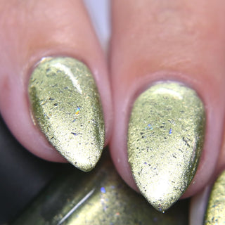 Image provided for Bee's Knees by a paid swatcher featuring the nail polish " Coercer "
