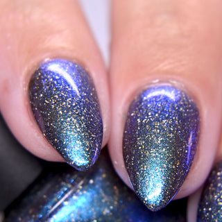 Image provided for Bee's Knees by a paid swatcher featuring the nail polish " Every Accusation is Always a Confession "