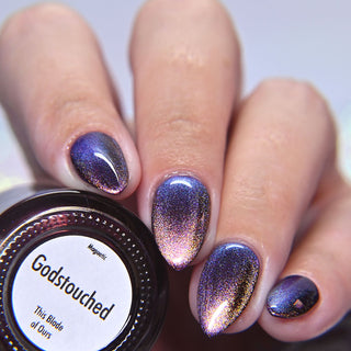 Image provided for Bee's Knees by a paid swatcher featuring the nail polish " Godstouched "