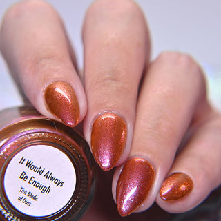 Image provided for Bee's Knees by a paid swatcher featuring the nail polish " It Would Always be Enough "