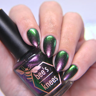 Image provided for Bee's Knees by a paid swatcher featuring the nail polish " I Would Demand a Companion "