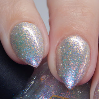 Image provided for Bee's Knees by a paid swatcher featuring the nail polish " Fair Winter Lady "