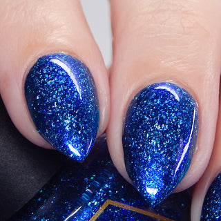 Image provided for Bee's Knees by a paid swatcher featuring the nail polish " Game Playing Deviant "