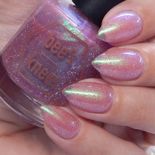 Image provided for Bee's Knees by a paid swatcher featuring the nail polish " Mirage "