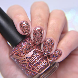 Image provided for Bee's Knees by a paid swatcher featuring the nail polish " My Place was Never in this World "