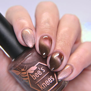 Image provided for Bee's Knees by a paid swatcher featuring the nail polish " She is Gone and I Long to Follow "