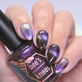 Image provided for Bee's Knees by a paid swatcher featuring the nail polish " A Small Kindness "