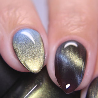 Image provided for Bee's Knees by a paid swatcher featuring the nail polish " The Horror of the Truth "
