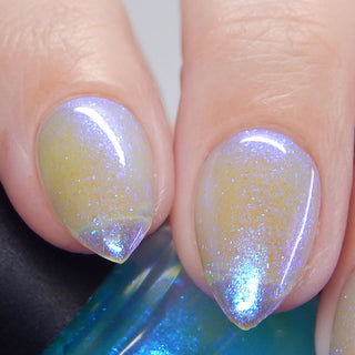 Image provided for Bee's Knees by a paid swatcher featuring the nail polish " Youth "