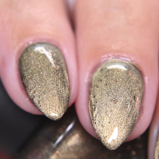 Image provided for Bee's Knees by a paid swatcher featuring the nail polish " Stormfall "
