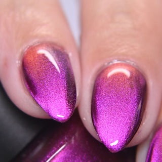Image provided for Bee's Knees by a paid swatcher featuring the nail polish " What is Devotion Without Love? "