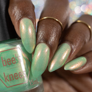 Image provided for Bee's Knees by a paid swatcher featuring the nail polish " I Will Be Your Undoing "