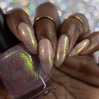 Image provided for Bee's Knees by a paid swatcher featuring the nail polish " Maidenless "