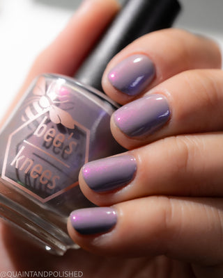 Image provided for Bee's Knees by a paid swatcher featuring the nail polish " But I Felt Cold, so Cold "
