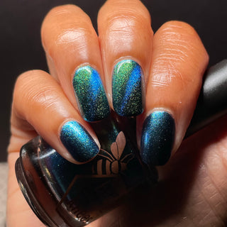 Image provided for Bee's Knees by a paid swatcher featuring the nail polish " The Pond Spirit "
