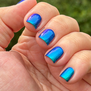 Image provided for Bee's Knees by a paid swatcher featuring the nail polish " Where Am I? "