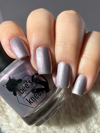Image provided for Bee's Knees by a paid swatcher featuring the nail polish " My Little Miscreant "