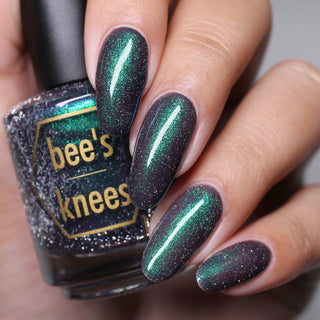 Image provided for Bee's Knees by a paid swatcher featuring the nail polish " Clarity "