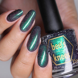 Image provided for Bee's Knees by a paid swatcher featuring the nail polish " Clarity "