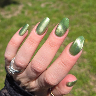 Image provided for Bee's Knees by a paid swatcher featuring the nail polish " Coercer "