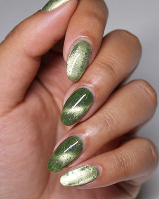 Image provided for Bee's Knees by a paid swatcher featuring the nail polish " Coercer "