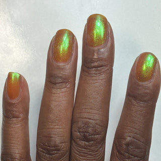 Image provided for Bee's Knees by a paid swatcher featuring the nail polish " Crown of Coral and Pearls "