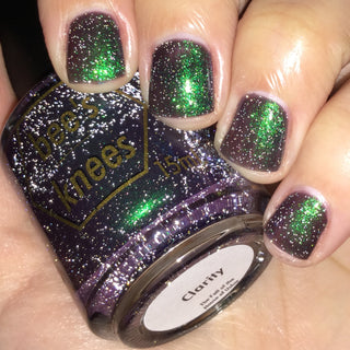 Image provided for Bee's Knees by a paid swatcher featuring the nail polish " Clarity "