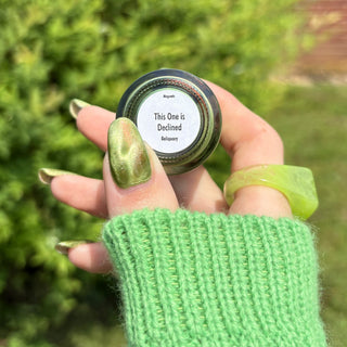 Image provided for Bee's Knees by a paid swatcher featuring the nail polish " This One is Declined "