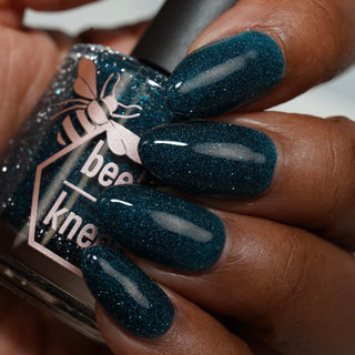 Image provided for Bee's Knees by a paid swatcher featuring the nail polish " From the Depths "