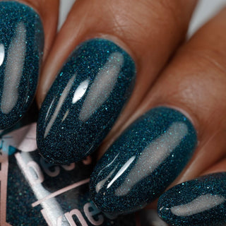 Image provided for Bee's Knees by a paid swatcher featuring the nail polish " From the Depths "
