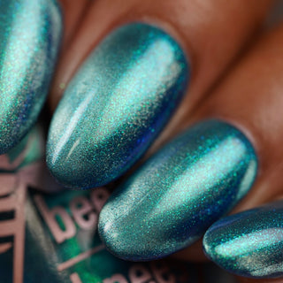 Image provided for Bee's Knees by a paid swatcher featuring the nail polish " I Can't Drown my Demons they Know How to Swim "