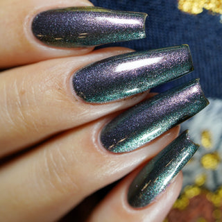 Image provided for Bee's Knees by a paid swatcher featuring the nail polish " Discord "