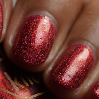 Image provided for Bee's Knees by a paid swatcher featuring the nail polish " Happy Hunting "