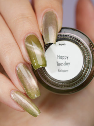 Image provided for Bee's Knees by a paid swatcher featuring the nail polish " Happy Tuesday "