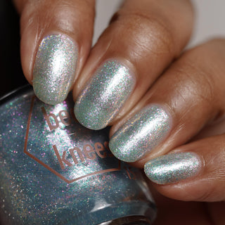 Image provided for Bee's Knees by a paid swatcher featuring the nail polish " Heartbreak "
