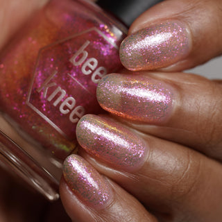 Image provided for Bee's Knees by a paid swatcher featuring the nail polish " Luck "