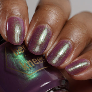 Image provided for Bee's Knees by a paid swatcher featuring the nail polish " Hasta Luego "