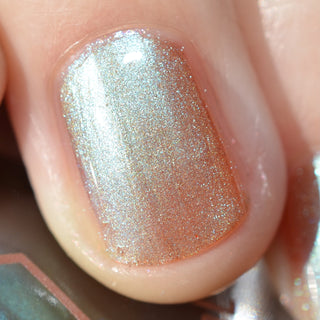 Image provided for Bee's Knees by a paid swatcher featuring the nail polish " Torrent "