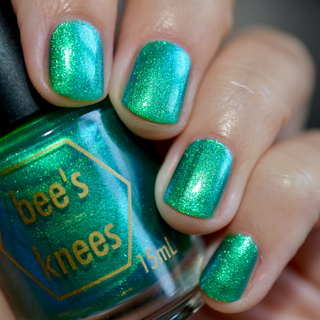 Image provided for Bee's Knees by a paid swatcher featuring the nail polish " A Terrible Price "