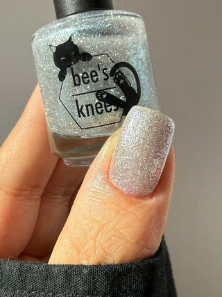 Image provided for Bee's Knees by a paid swatcher featuring the nail polish " Hold Your Unicorns "
